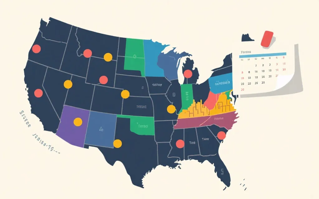 三国主办城市的简化地图与时区提示，配合观赛日历图形